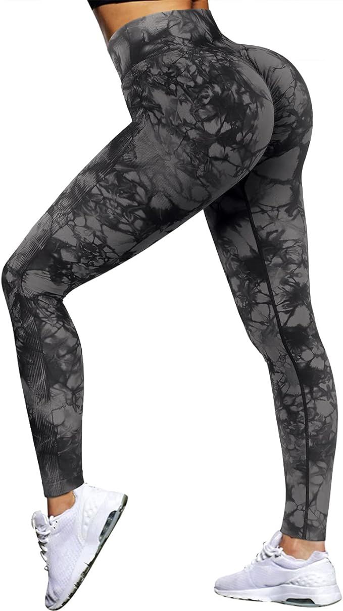 OMKAGI Women Scrunch Butt Lifting Leggings Seamless High Waisted Workout Yoga Pants | Amazon (US)