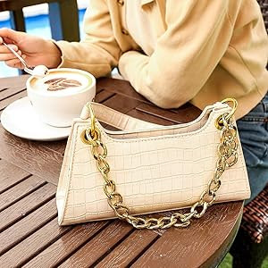 Gophralove Small Women Shoulder Cellphone Purse and Handbag Wallet with Chain Decoration PU Leath... | Amazon (US)