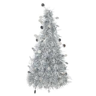 Silver Tinsel Christmas Tree Centerpiece Decoration, 10"" By Unique | Michaels® | Michaels Stores