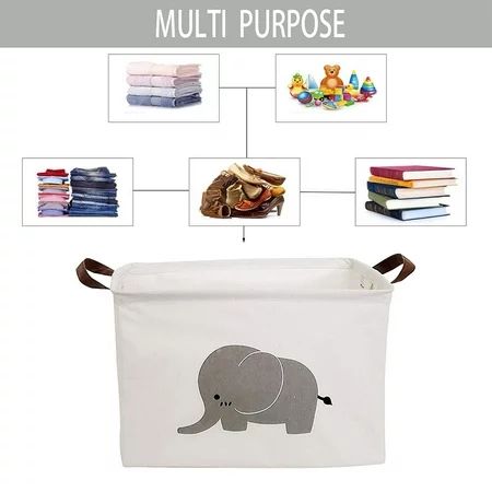 Storage Bins, Collapsible Waterproof Toy Storage Bin, Cotton Fabric Laundry Baskets with Handles, 15 | Walmart (US)