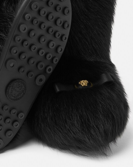 Gianni Ribbon Shearling Boots | Versace (US)