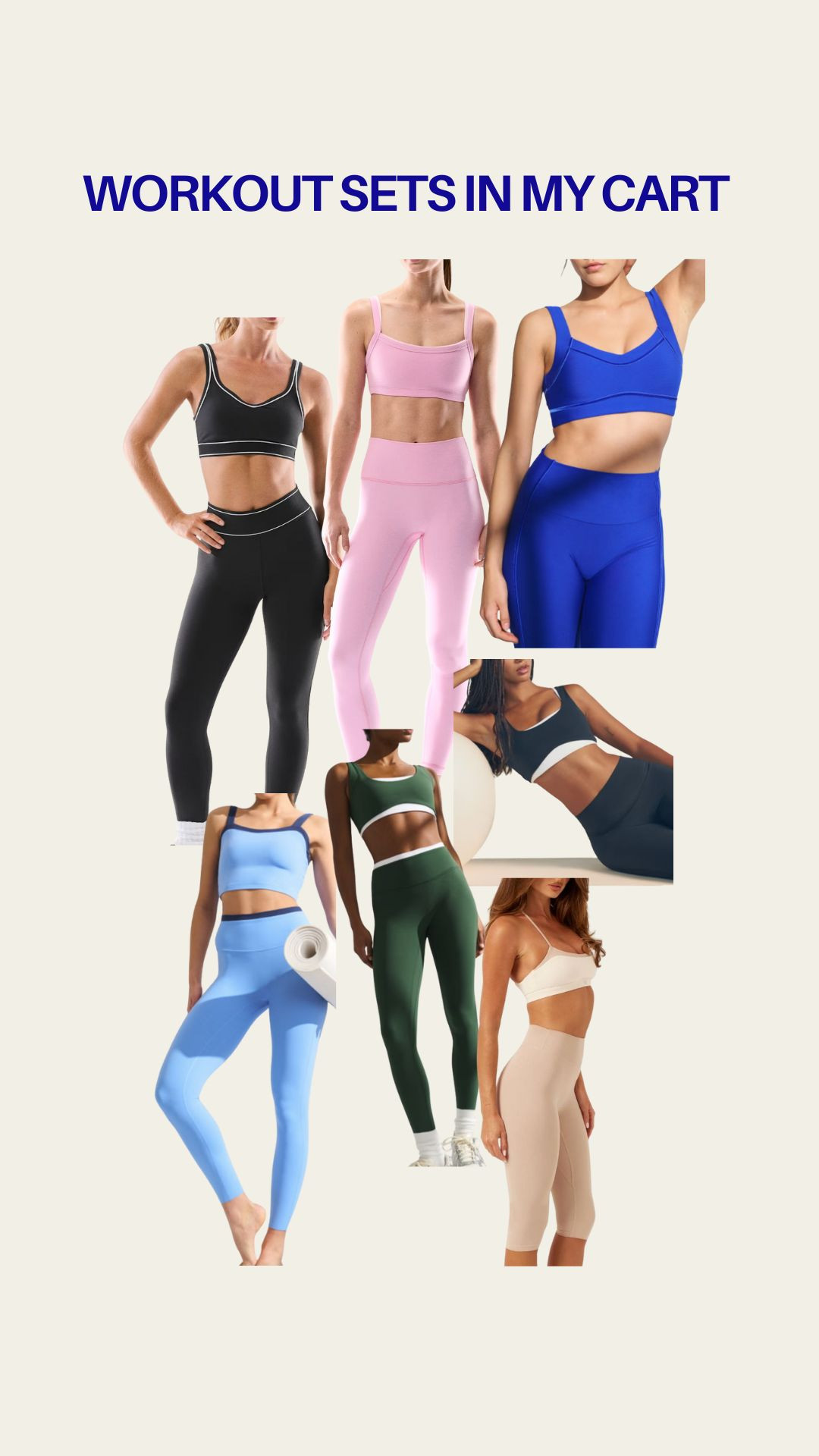 Workout sets currently in my cart! I LOVE all of these and LOVE feeling cute while working out! 

 #LTKootd #LTKfitnessgoals #LTKActive