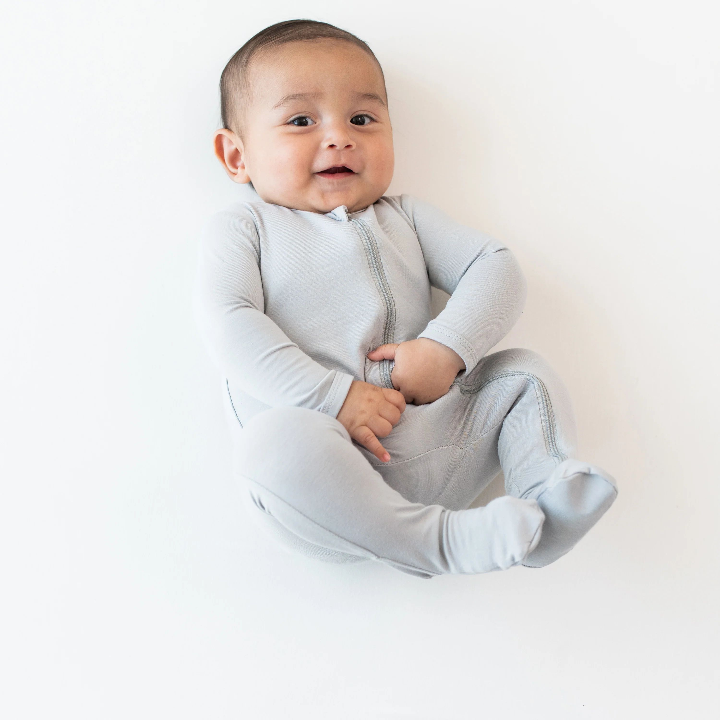 Zippered Footie in Storm | Kyte BABY