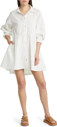 Hannah Cotton Poplin Mini Shirtdress | Nordstrom