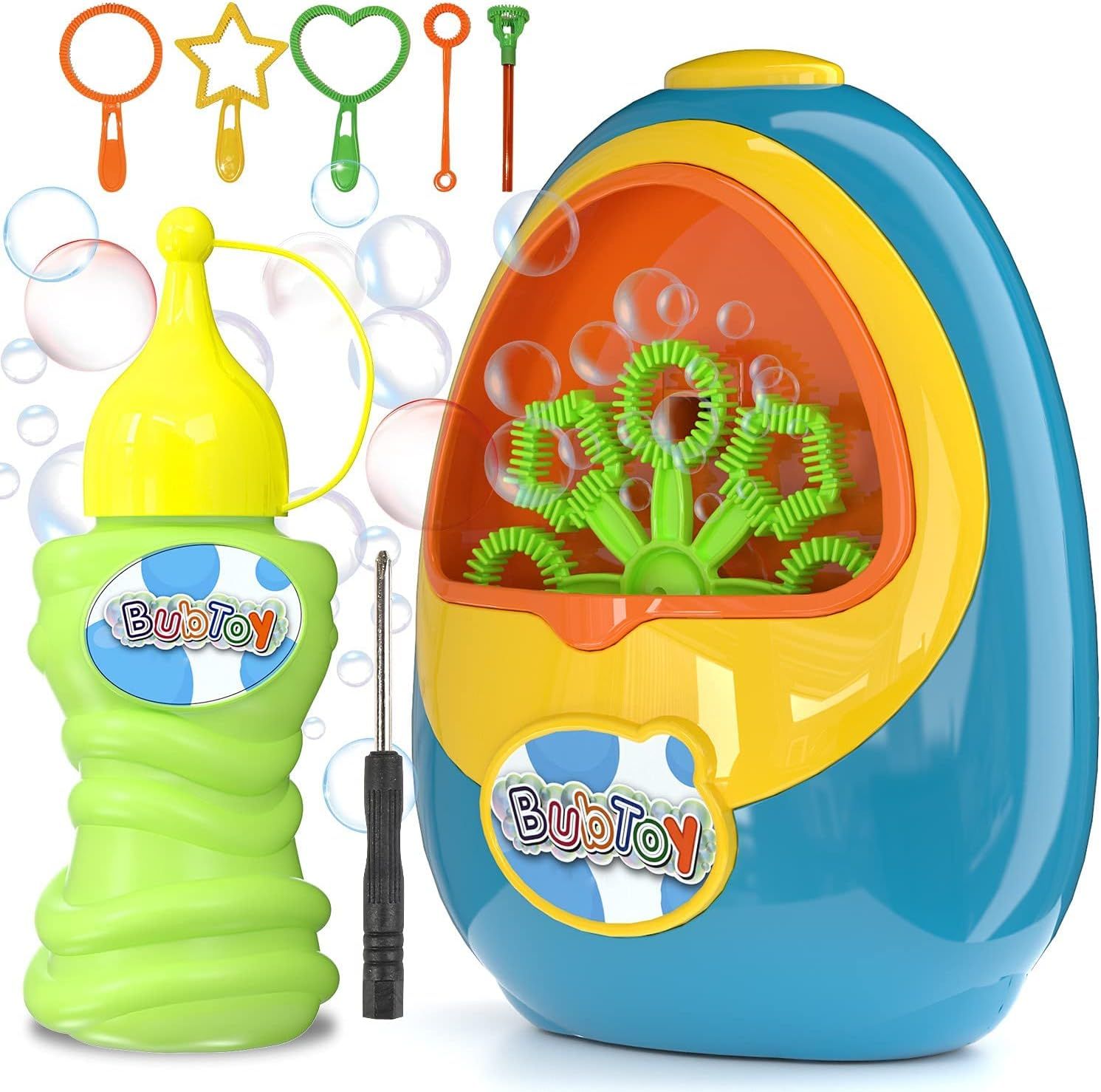 BubToy Bubble Machine for Kids - Automatic Bubble Blower 5000+ Bubbles Per Minute, High Output Bu... | Amazon (US)