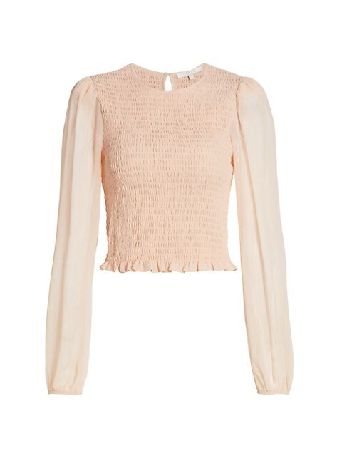 Smocked Long-Sleeve Top | Saks Fifth Avenue