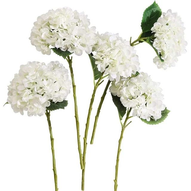 5PCS 15.4In Artificial Hydrangea Silk Flowers Bouquet Faux Hydrangea Stems for Wedding Centerpiec... | Walmart (US)