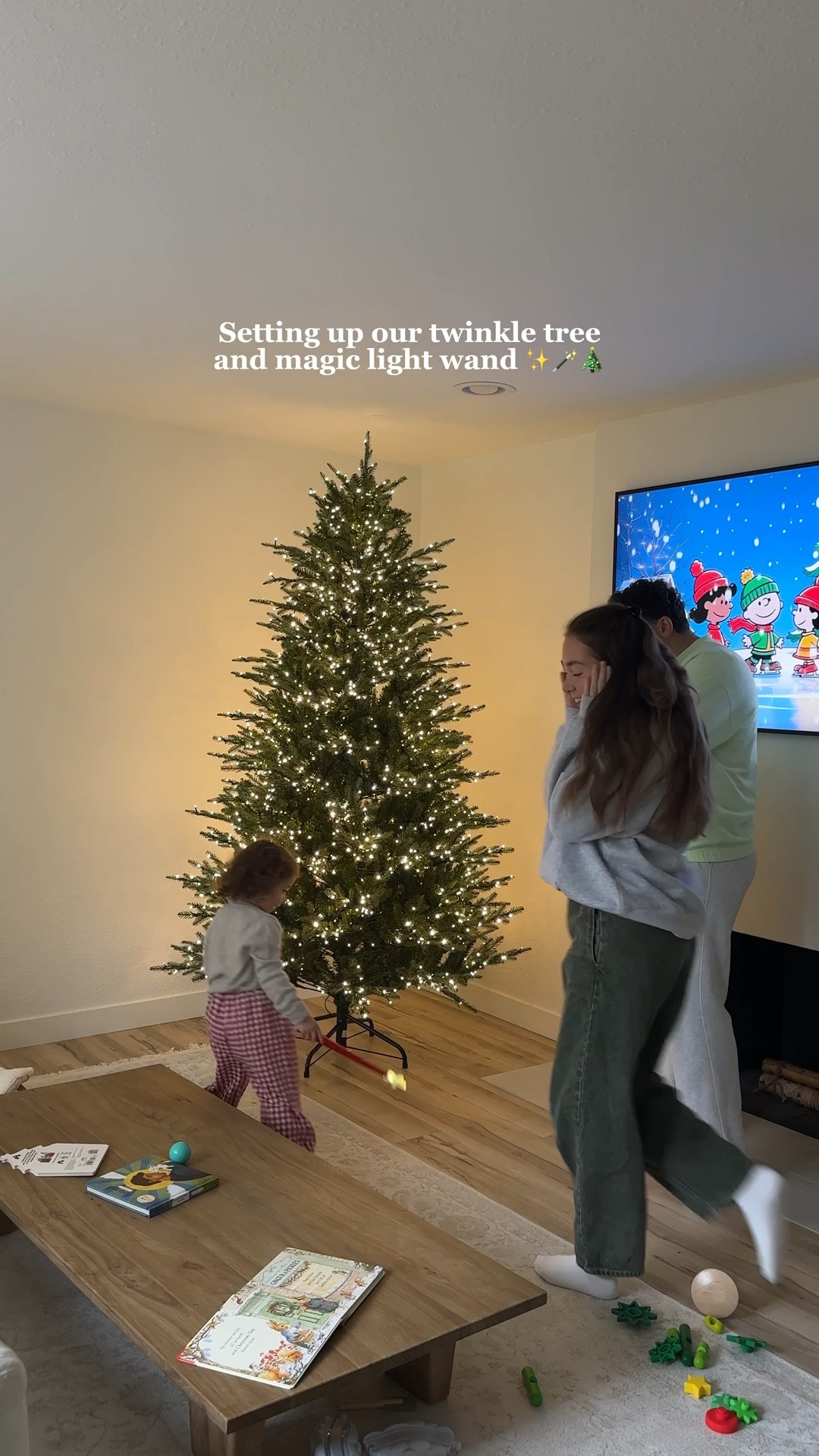 Our dream tree we got last year!!! Get it early!! It is so magical especially with this magic wand you can connect indoor or outdoor ✨🎄🪄

#twinklingtree #christmasdecor 

#LTKSeasonal #LTKHoliday #LTKKids