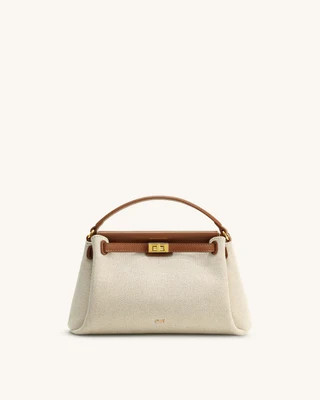 Carmen Top Handle Bag - Brown Canvas | JW PEI US