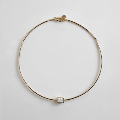 Stacey Cubic Zirconia Collar Necklace - Rectangle Bezel | BaubleBar