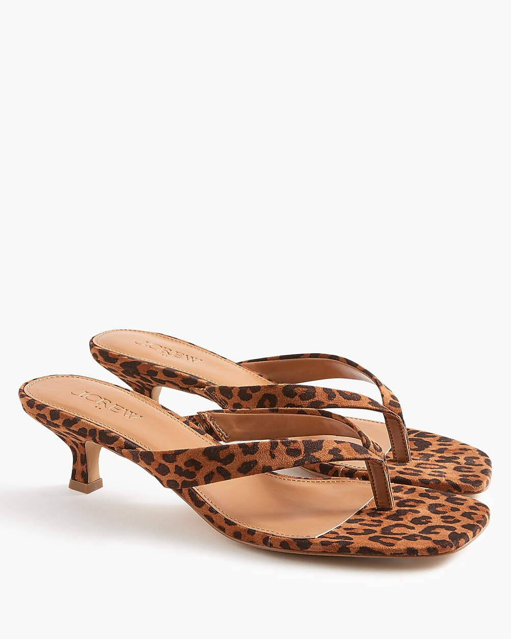 Microsuede kitten-heel sandals | J.Crew Factory