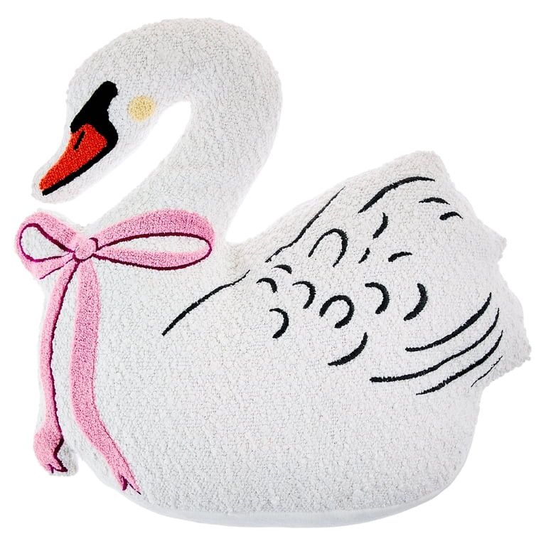 Mainstays 15" x 17" White Swan Decorative Pillow | Walmart (US)