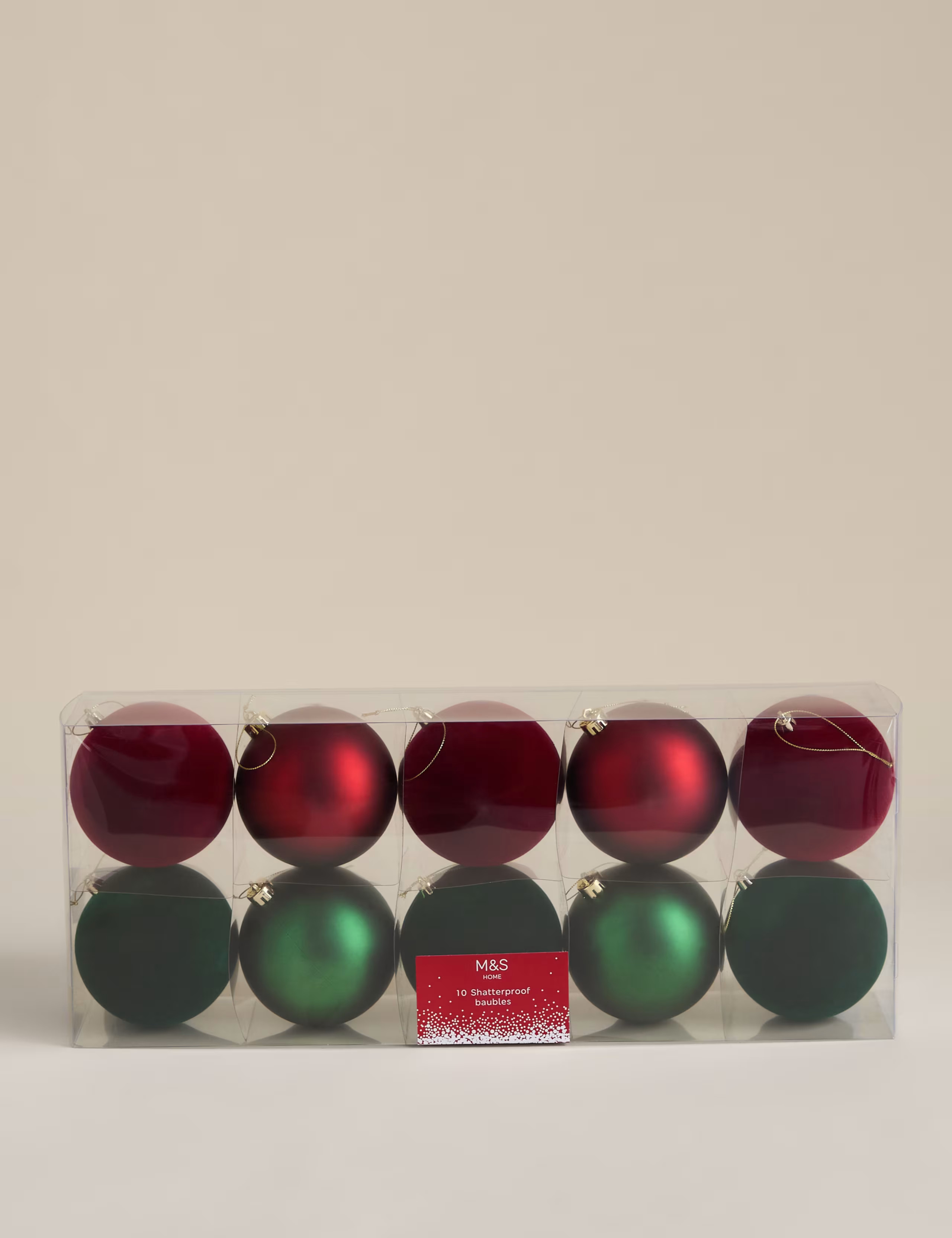10pk Oversized Shatterproof Baubles | Marks & Spencer (UK)