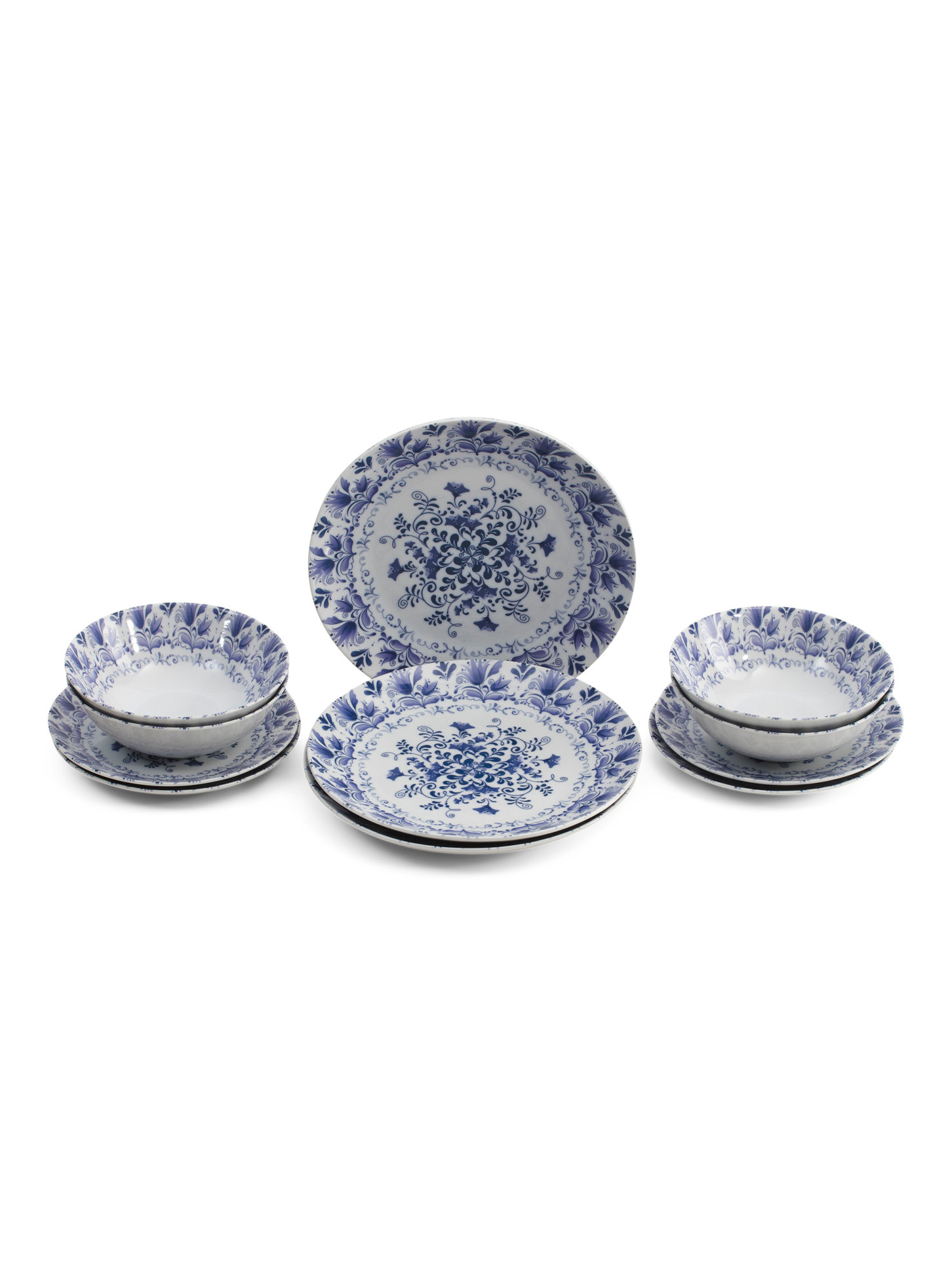 12pc Porcelain Fiori Dinnerware Set | TJ Maxx