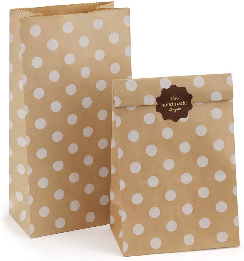 BagDream 4lb 5x2.95x9.45 Inches 100Pcs Kraft Paper Bags, Snack Bags, Bread Bag, Craft Bags, 100% ... | Amazon (US)