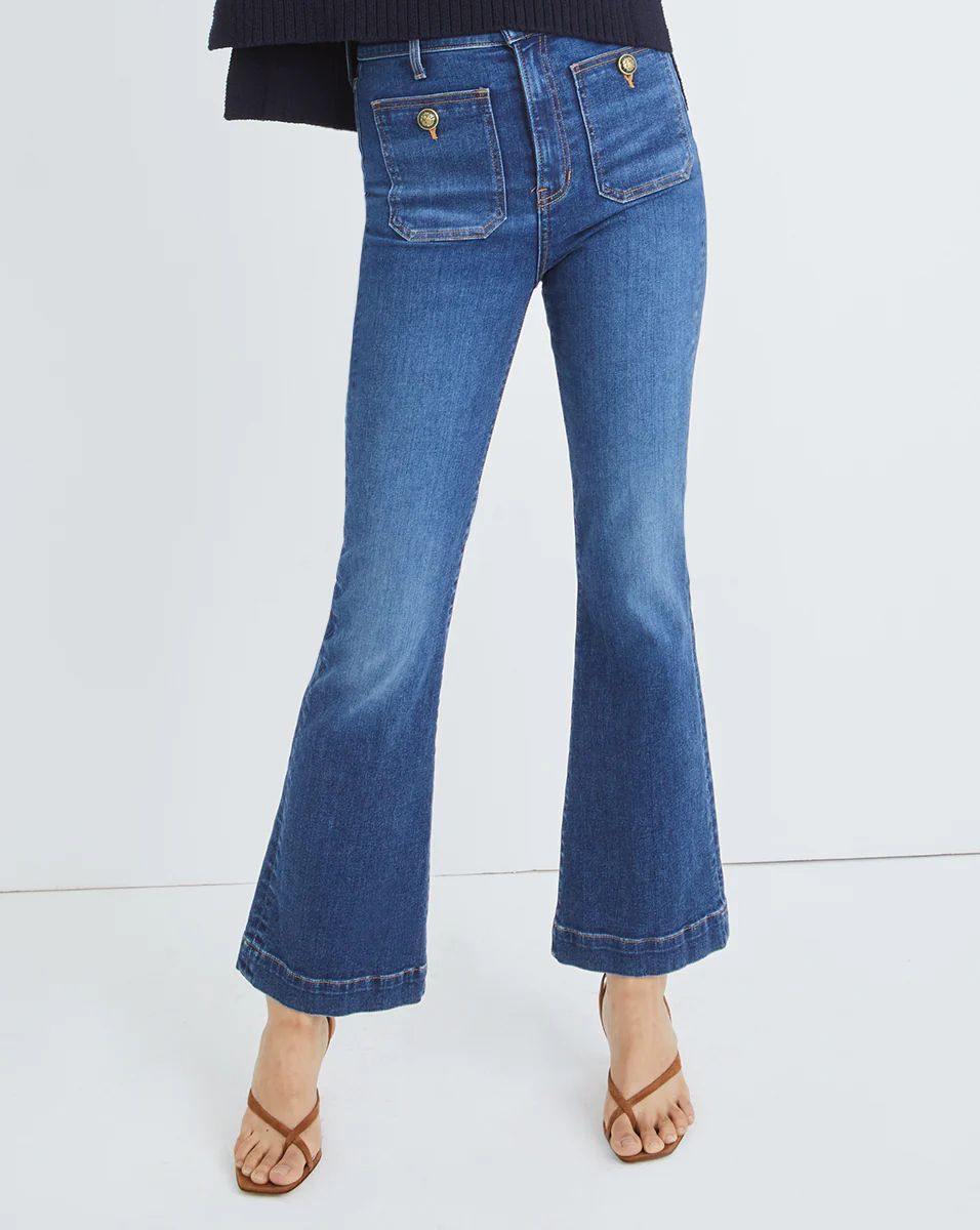 Carson Ankle-Flare Jean | Patch Pockets | Veronica Beard