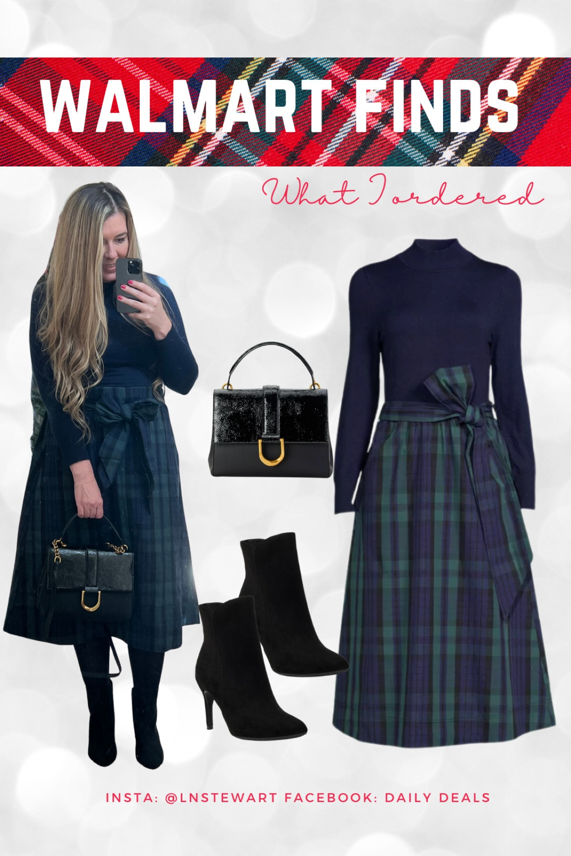 #WalmartPartner Holiday dress perfect for Christmas photos, work holiday parties, and so flattering! Runs TTS.  Shoes are comfortable to wear for hours. 

#walmartfashion
#walmartchristmas
#holidaydress
@walmartfashion


#LTKstyletip #LTKSeasonal #LTKHoliday