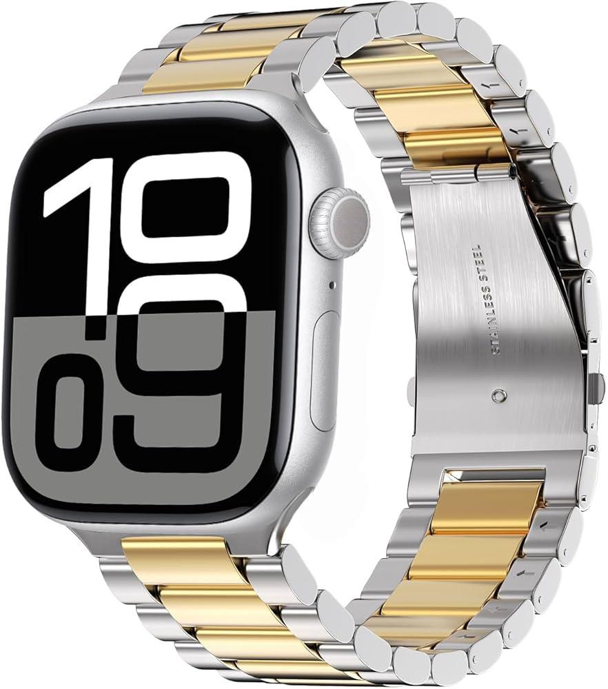 ARTCHE Watch Strap Compatible with Apple Watch Series 10/Ultra 2/Ultra/9//8/7/6/SE/5/4/3/2/1, Met... | Amazon (UK)