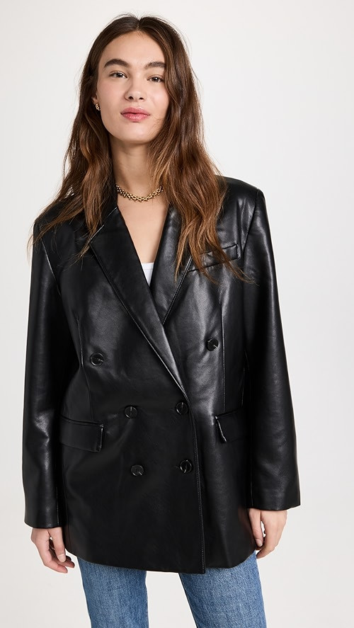 Roman Faux Leather Blazer | Shopbop