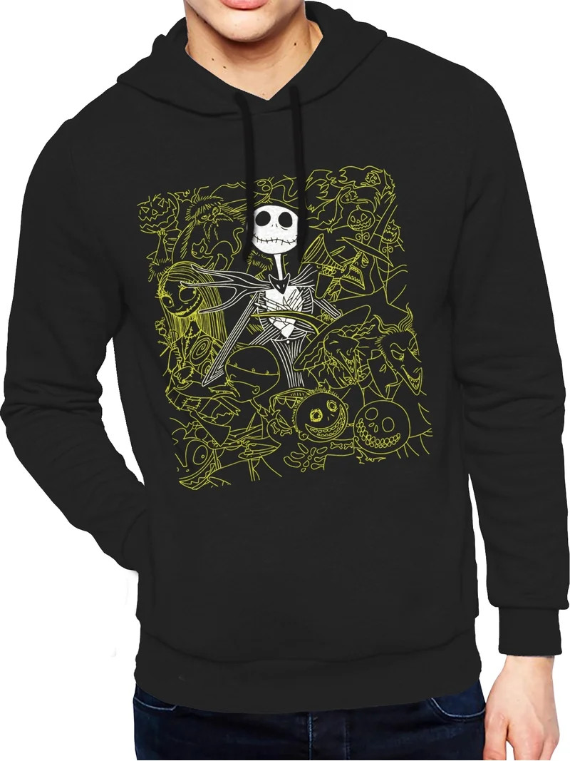 Disney The Nightmare Before Christmas Men's & Big Men's Jack Characters Graphic Hoodie, Sizes S-3... | Walmart (US)