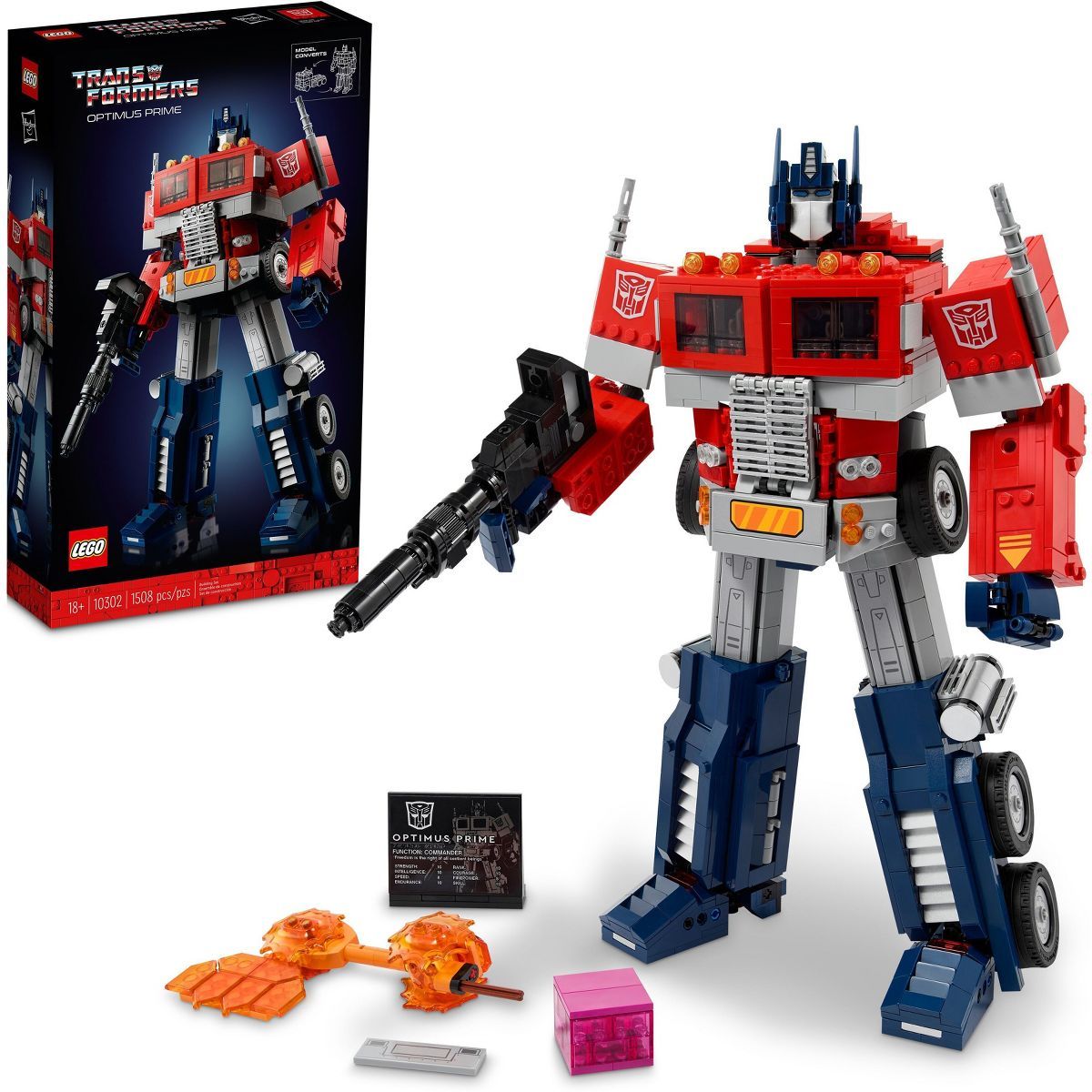 LEGO Icons Optimus Prime, Transformers Robot Model Set 10302 | Target