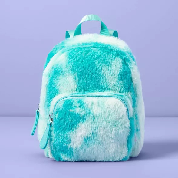 Girls' Faux Fur Mini Backpack - More Than Magic™ Green | Target