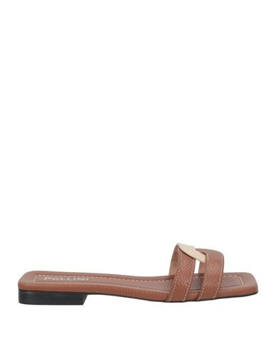 Pollini Woman Sandals Brown Size 5 Leather | YOOX (US)
