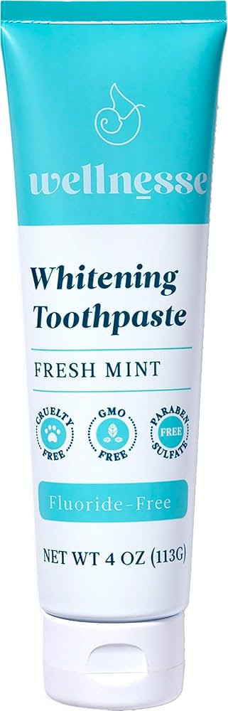 Wellnesse: Whitening Toothpaste - Fresh Mint - 1 Tube, 4 oz - Clean Teeth, Soothe Gums and Freshe... | Amazon (US)