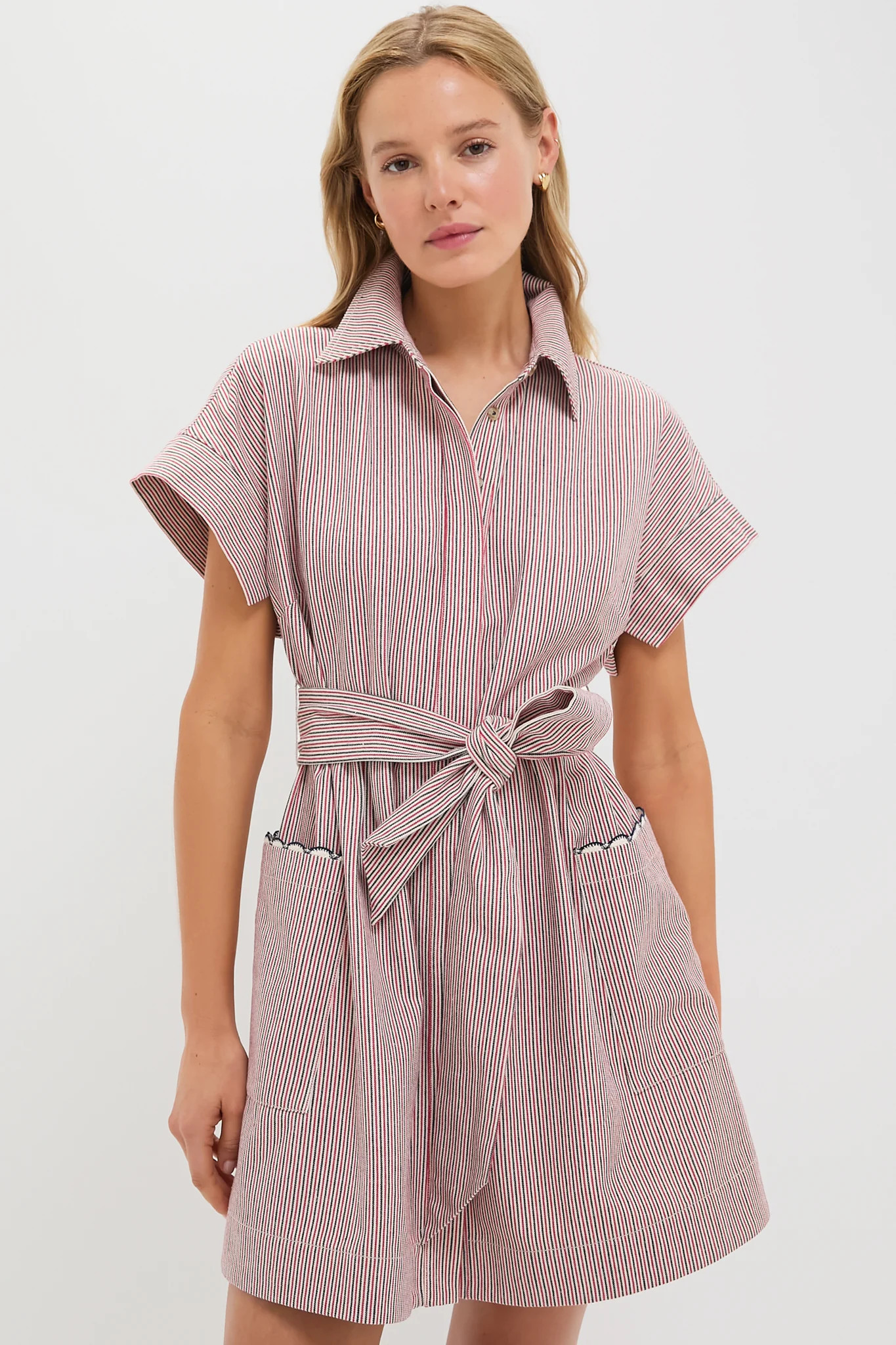 Red and Blue Stripe Mini Ceci Dress | Tuckernuck (US)