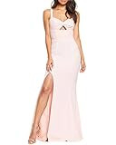 Dress the Population Women's Brooke Sleeveless Cut-Out Long Gown Dress, Powder Blush, XX-Small | Amazon (US)