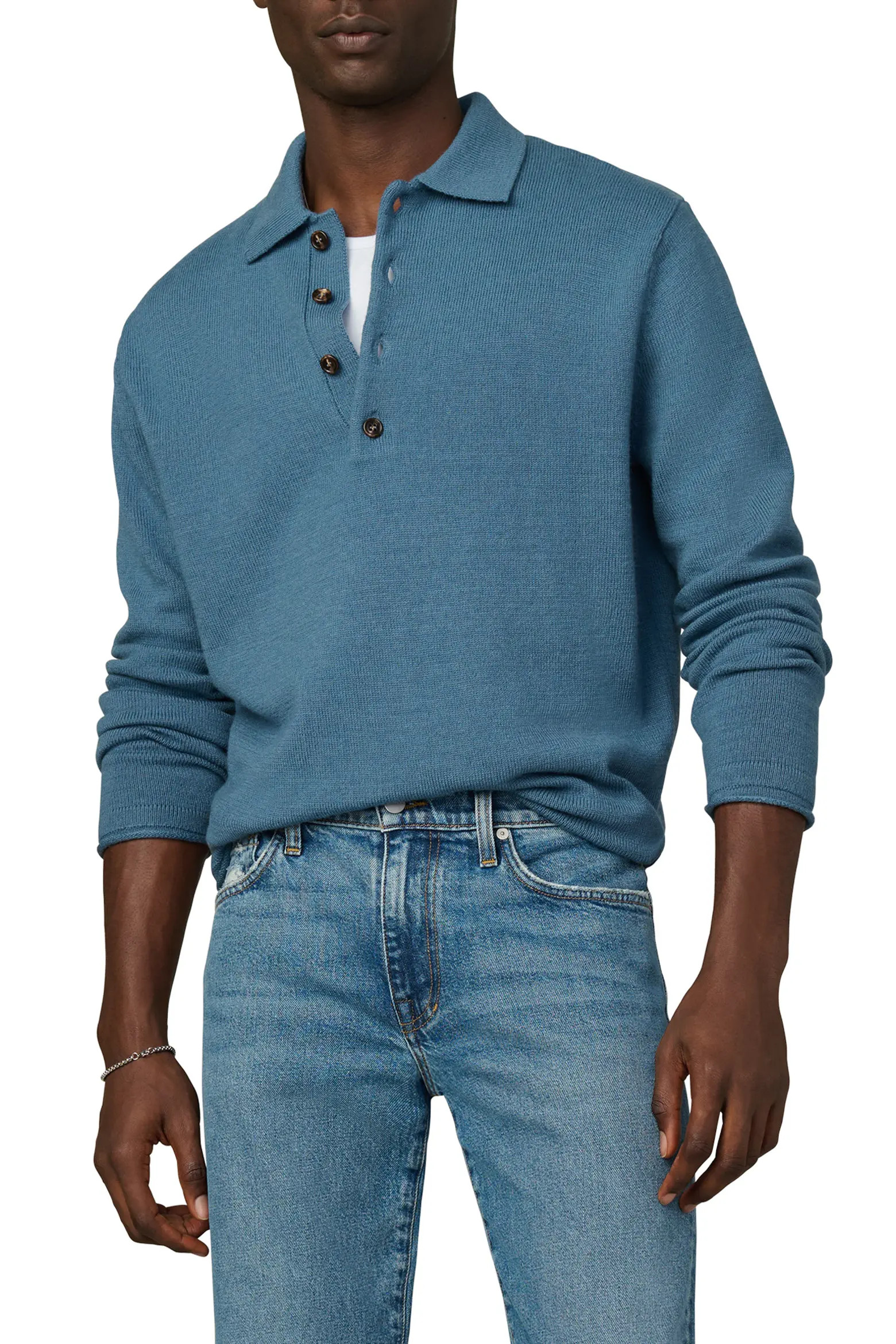 Joe's Long Sleeve Wool Polo Sweater (Men) | Nordstrom | Nordstrom