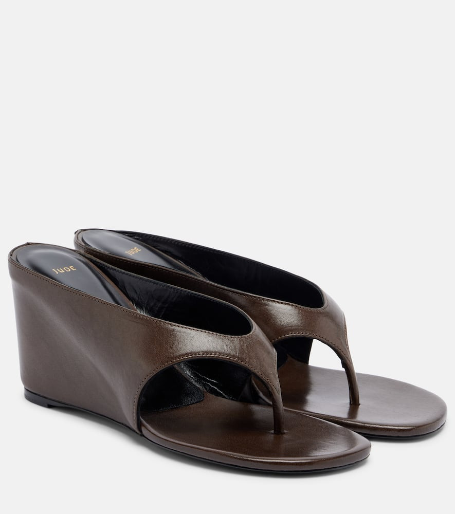 JUDE Yaga leather wedge thong sandals | Mytheresa (US/CA)
