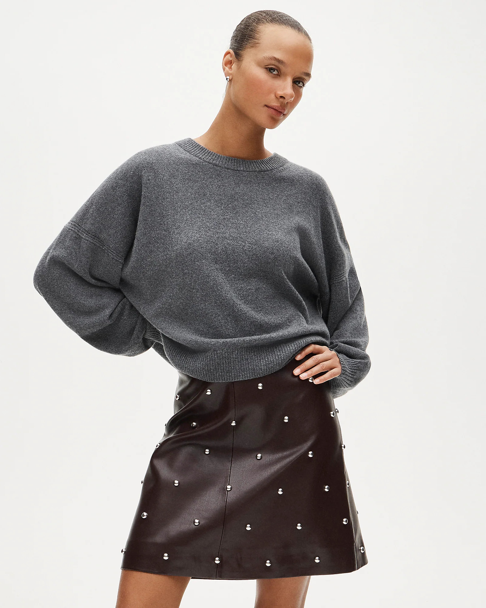 Cashmere blouson-sleeve sweater | J. Crew US