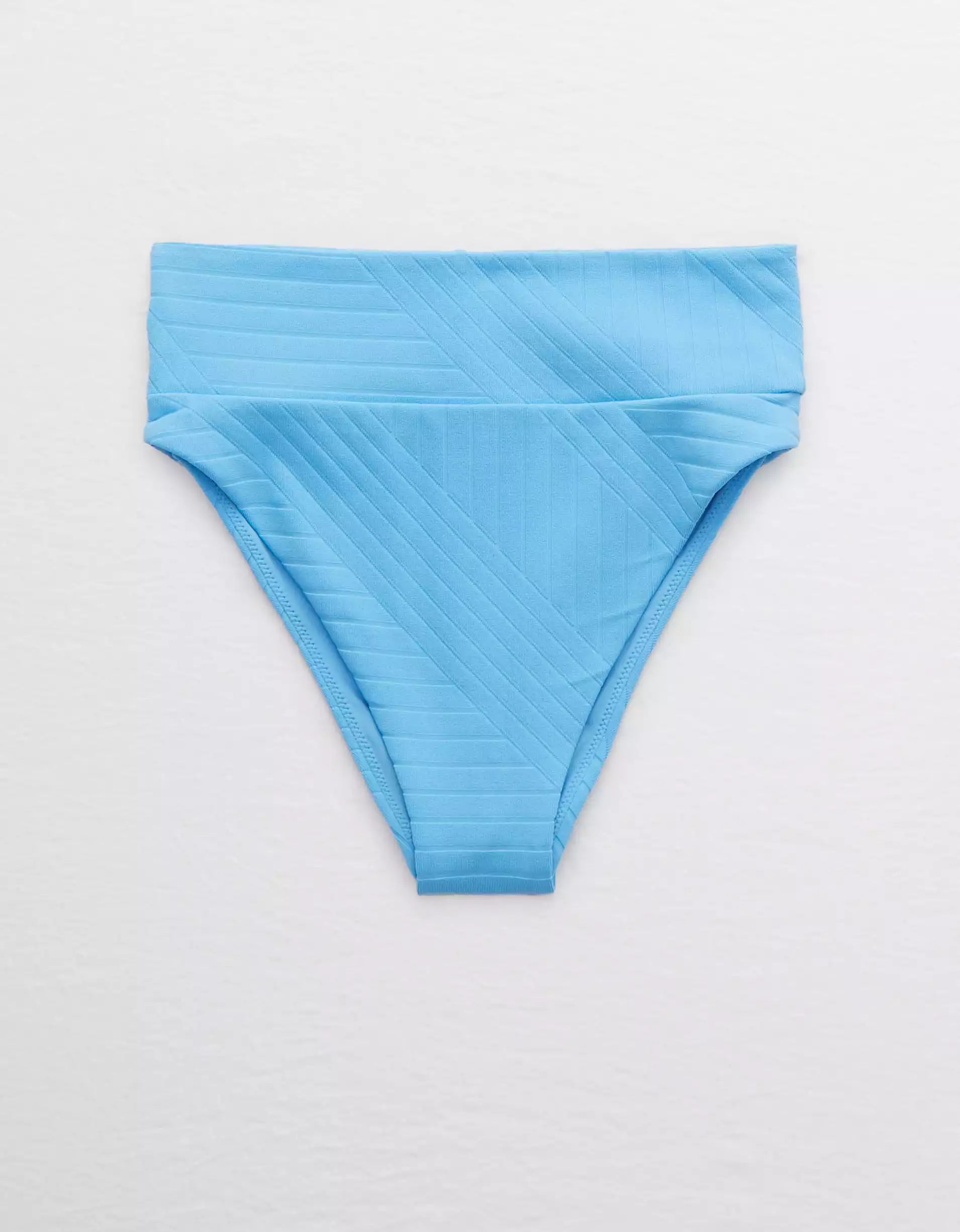 Aerie XO Ribbed High Cut Cheeky Bikini Bottom | American Eagle Outfitters (US & CA)