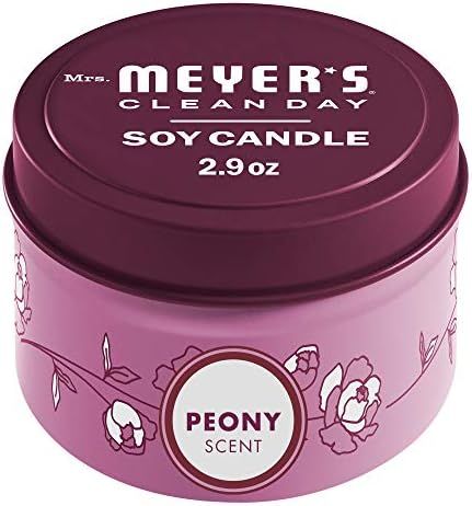 Mrs. Meyer’s Clean Day Scented Soy Tin Candle, 12 Hour Burn Time, Made with Soy Wax and Essenti... | Amazon (US)