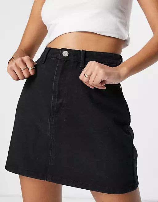 Missguided denim mini skirt in black | ASOS (Global)