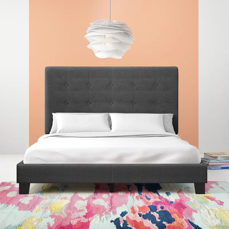 Modway Melanie Tufted Button Upholstered Fabric Platform Bed | Wayfair North America