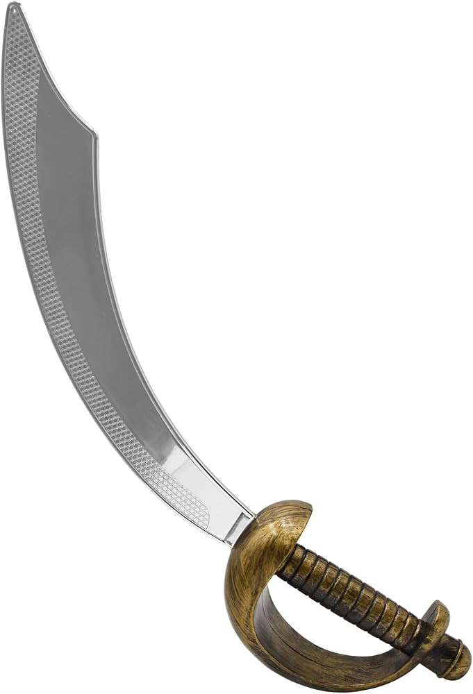 Nicky Bigs Novelties Fantasy Cosplay Plastic Arabian Curved Pirate Sword Cutlass Prop Weapon Cost... | Amazon (US)