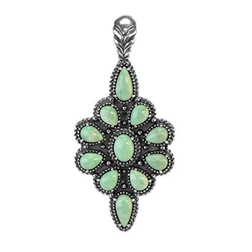 American West Sterling Gemstone Choice of Color Cluster Pendant Enhancer | Amazon (US)