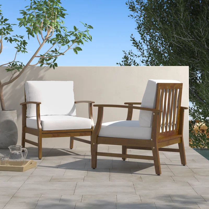 Saybrook Patio Chair with Cushions (Set of 2) | Wayfair North America