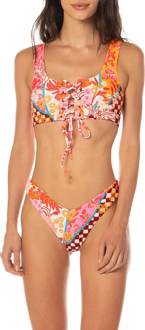 Cosmic Tropic Sunflash Splendor Reversible Bikini Bottoms | Nordstrom