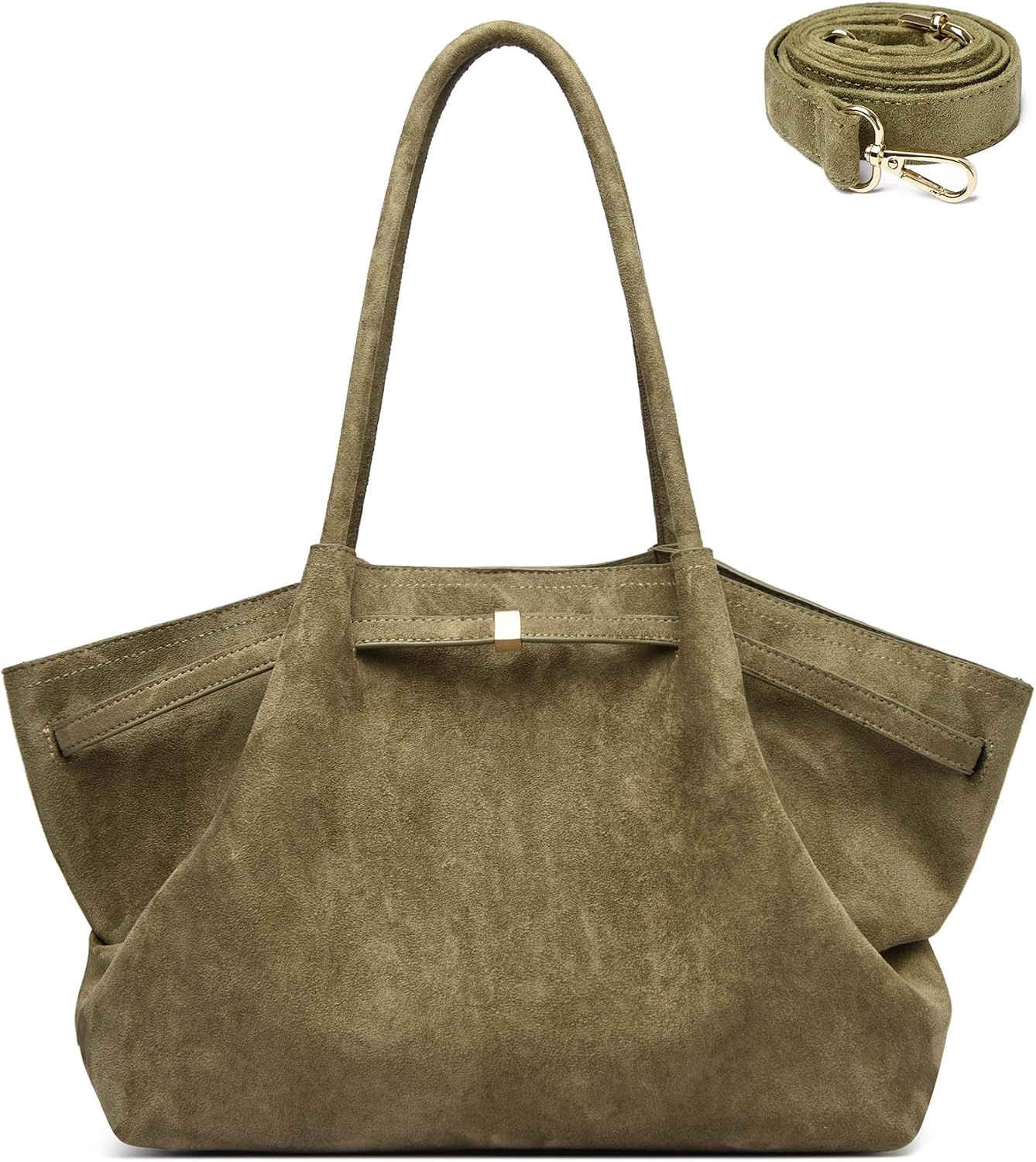 Makukke Tote Bag for Women, Faux Suede Bag Women's Handbags, Shoulder Crossbody Bag for Daily Commute & Casual Use | Amazon (US)