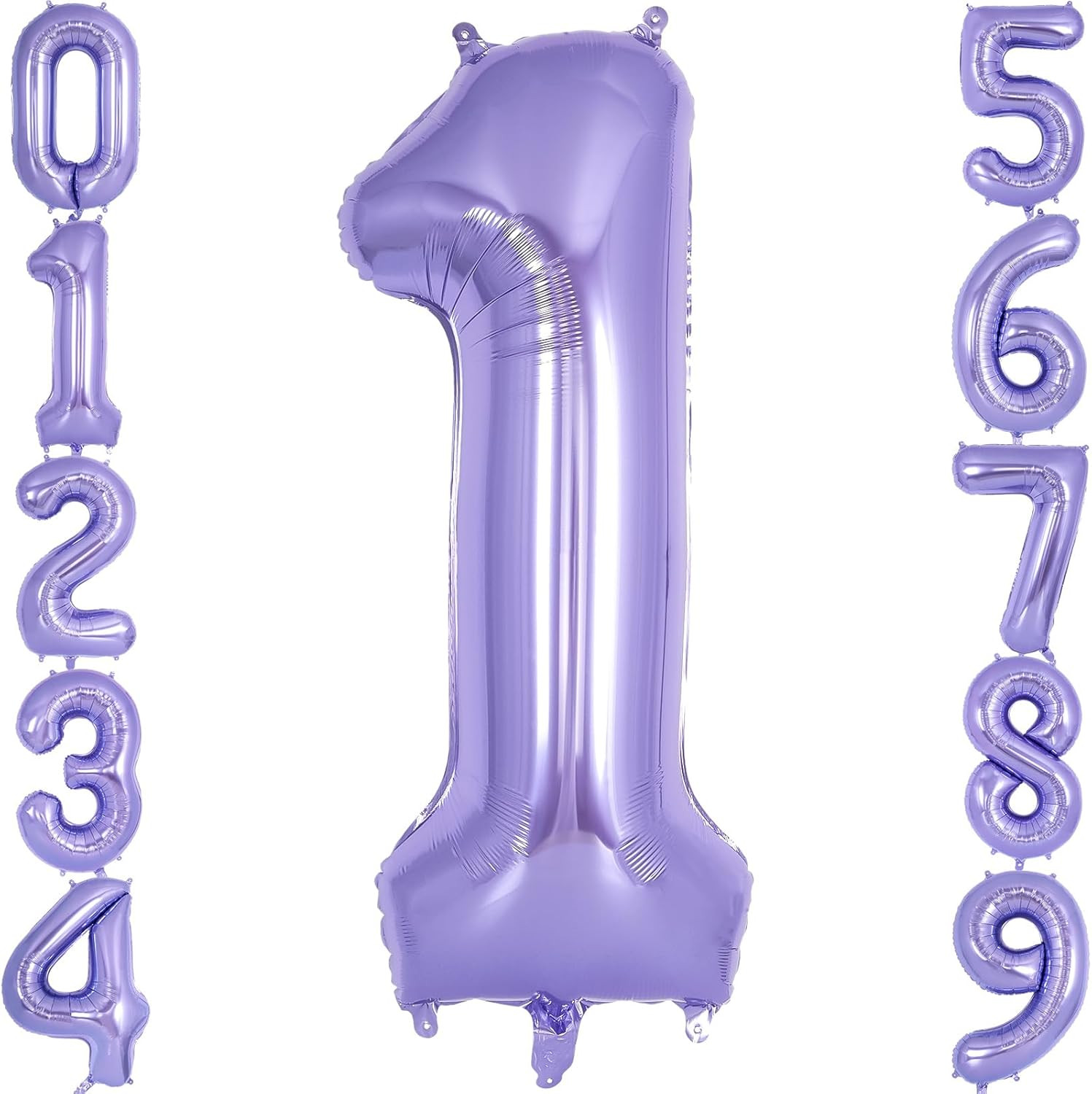 Purple Number 1 Balloon 40 Inch, Big Large Foil Helium Number Balloons, Jumbo Giant Mylar Number ... | Amazon (US)