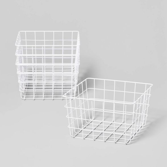 1/2 11" 4pk Wire Baskets White - Brightroom™ | Target