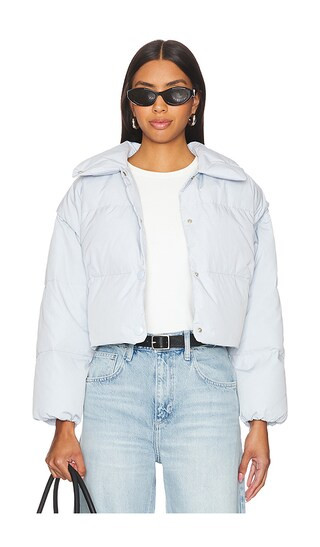 Tristan Puffer Jacket in Stone Blue | Revolve Clothing (Global)