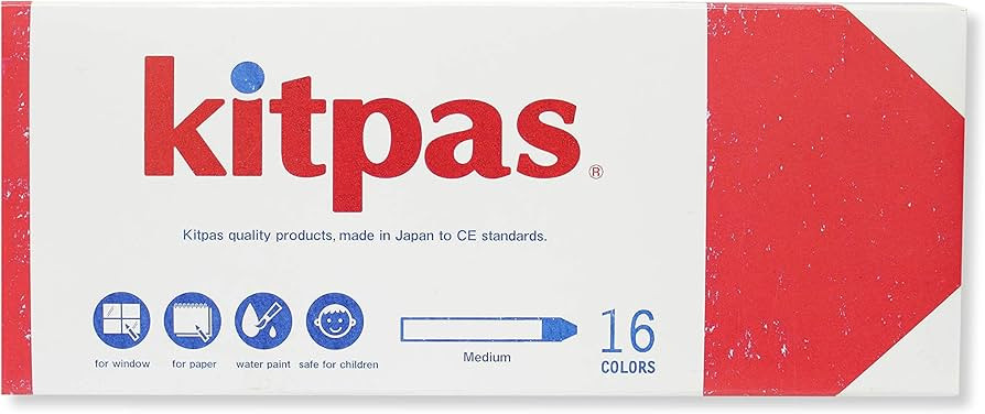Kitpas Crayon Medium 16 Colours - Bright, Bold Crayons for Almost any Surface including Paper, Gl... | Amazon (US)