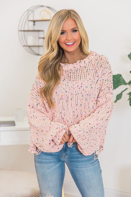 Can't Doubt My Love Sweater Pink | The Pink Lily Boutique