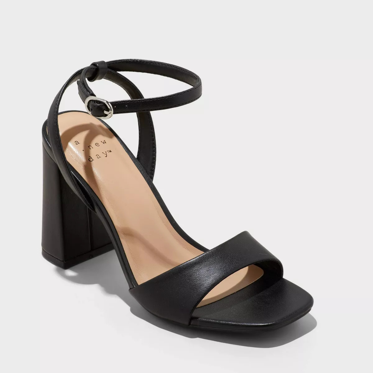 Women's Haley Ankle Strap Single Band Flare Heels with Memory Foam Insole - A New Day™ | Target