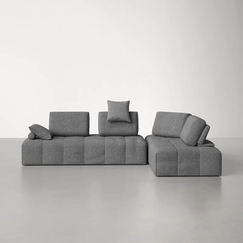 Intention 2 - Piece Modular Upholstered Reversible L-Sectional | Wayfair North America