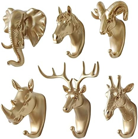 MAXVITAVELA 6 Pack Creative Antlers Coat Hooks/ Single Wall Hook, Hooks Mounted for Coat, Bag, To... | Amazon (US)